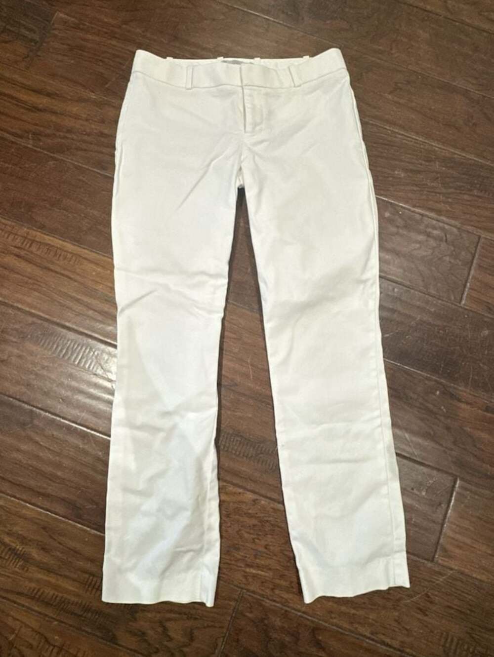 Gap Slim Cropped White Stretch Pants Size 00
